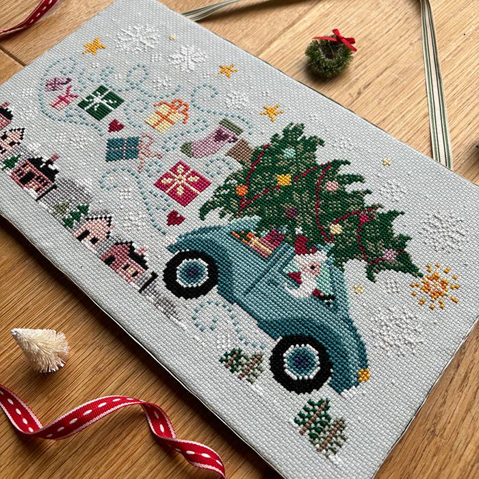 Driving Home for Christmas Cross Stitch Kit – Love Poppet Winter Stitch-Along