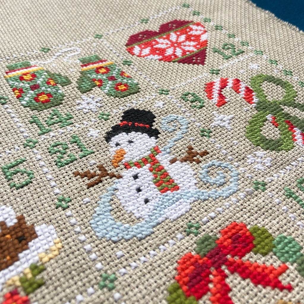 Feeling Festive Advent Printed Cross Stitch Pattern – Love Poppet Christmas Design