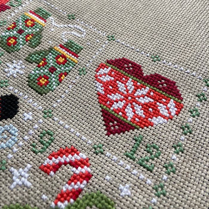 Feeling Festive Advent Printed Cross Stitch Pattern – Love Poppet Christmas Design