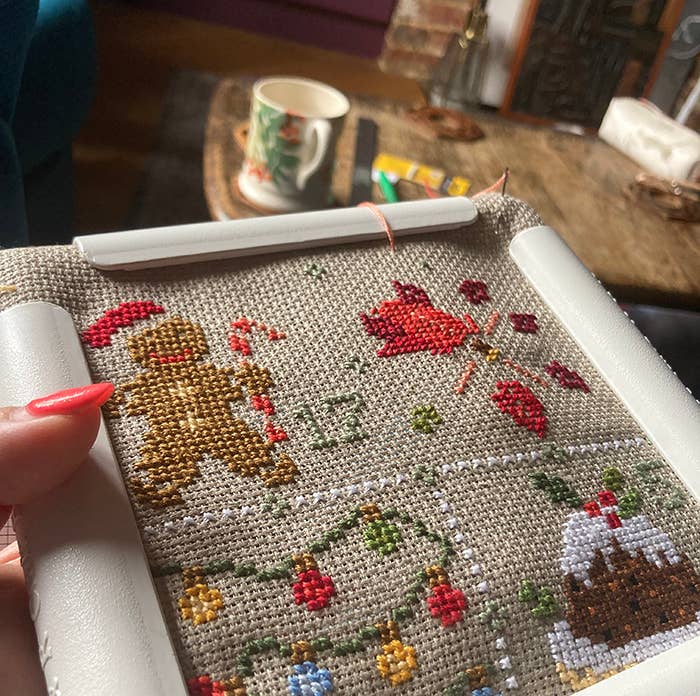 Feeling Festive Advent Printed Cross Stitch Pattern – Love Poppet Christmas Design
