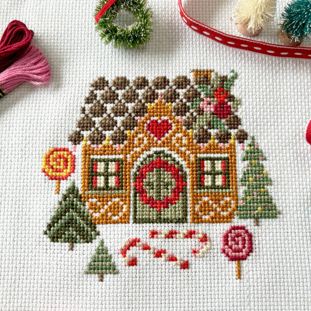 Love Poppet - Gingerbread House - Cross Stitch House