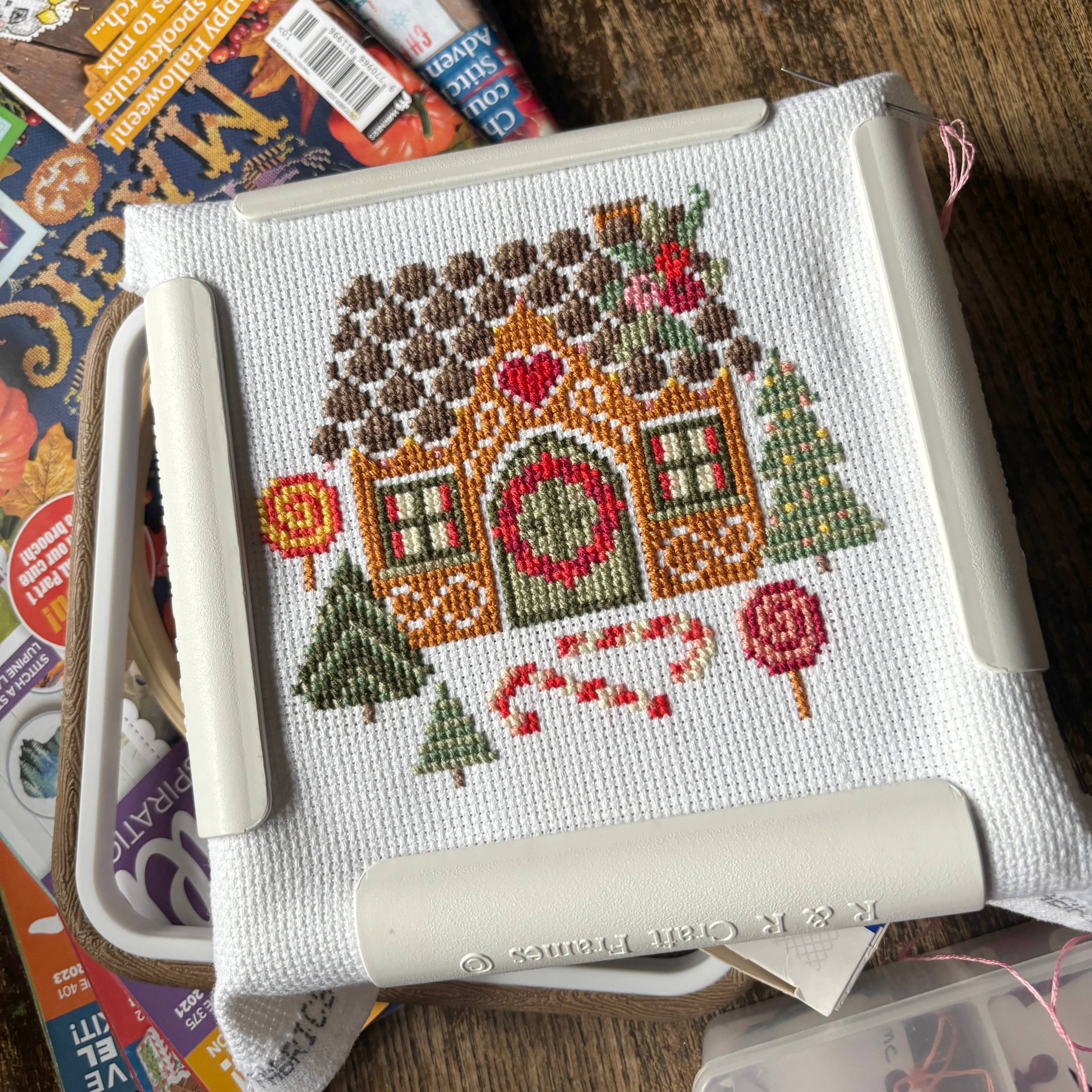 Love Poppet - Gingerbread House - Cross Stitch House