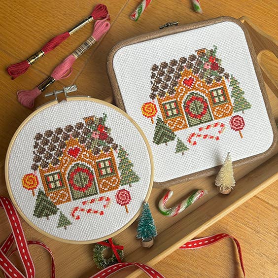 Love Poppet - Gingerbread House - Cross Stitch House