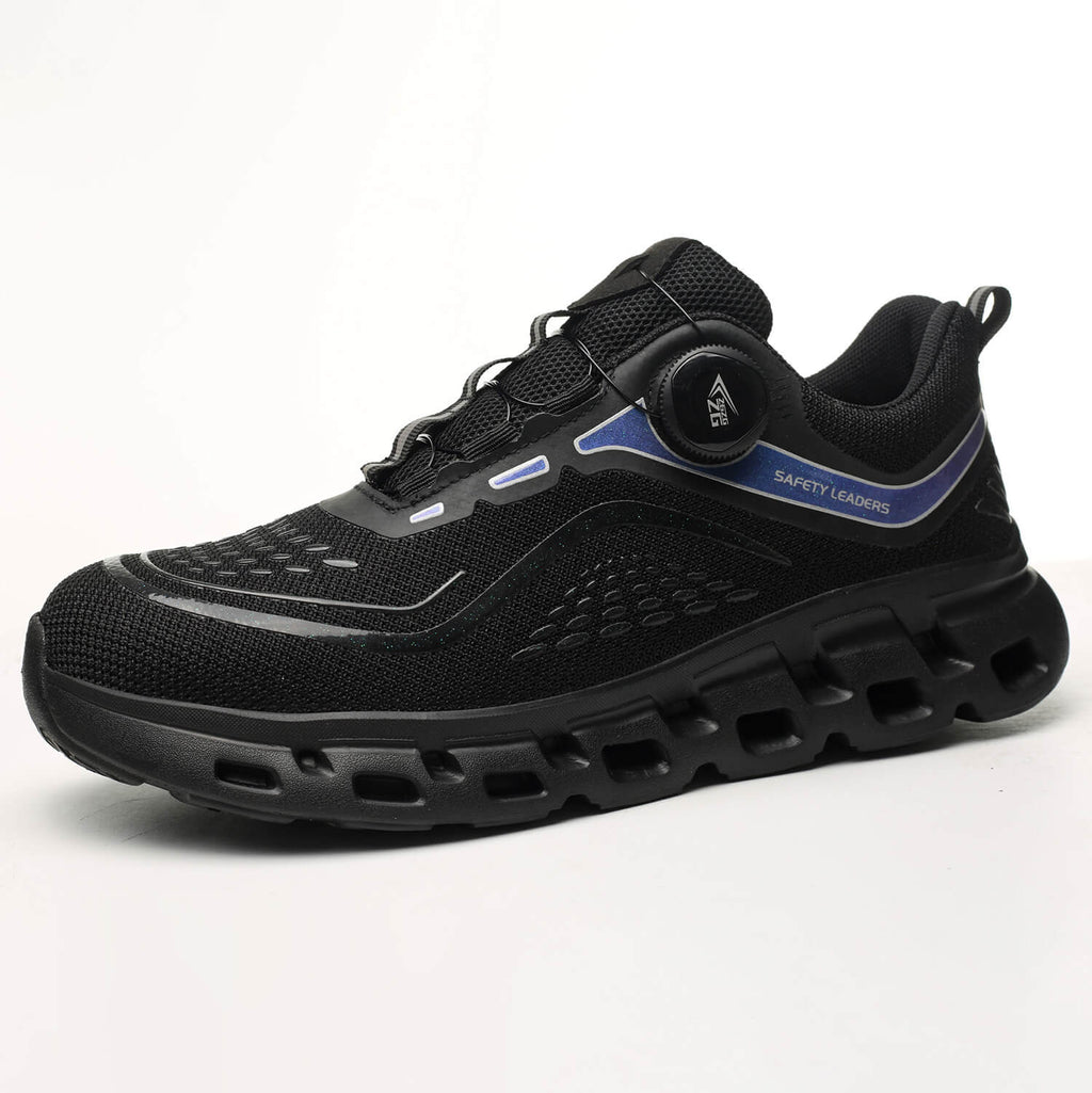 Maven Knob Lacing Stylish Steel Toe Work Sneakers