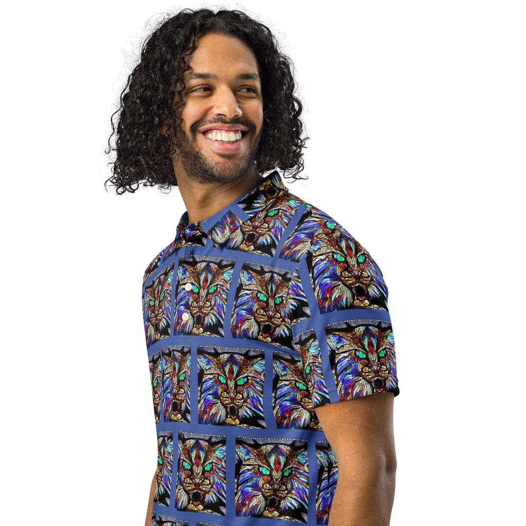 Blue Wildcat Men’s Slim Fit Polo Shirt