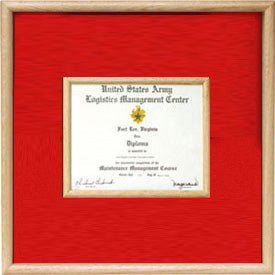 US Marine Corp Certificate Display Case in middle.