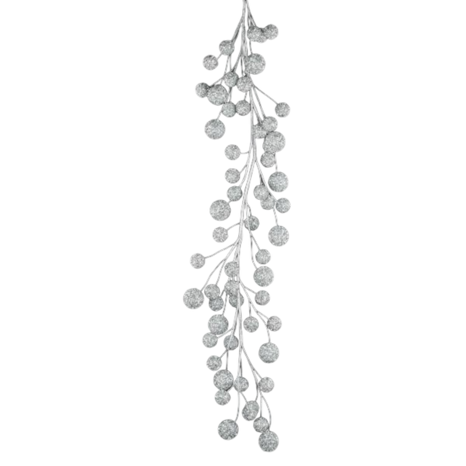 Silver Glitter Foil Ball Garland