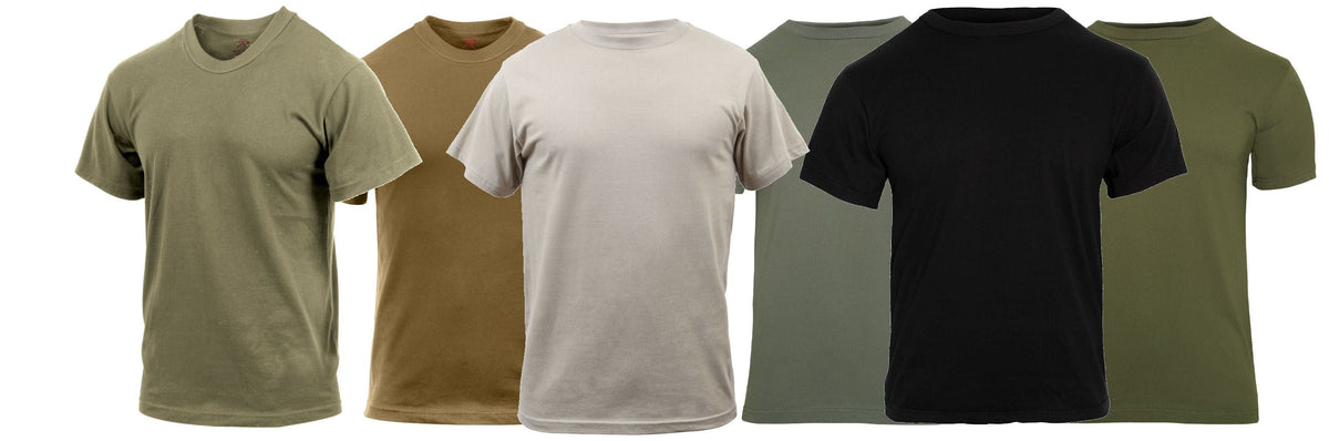 Rothco Solid Color 100% Cotton Military T-Shirt