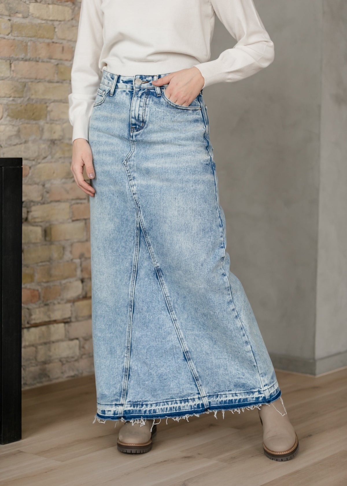 Mina Denim Maxi Skirt
