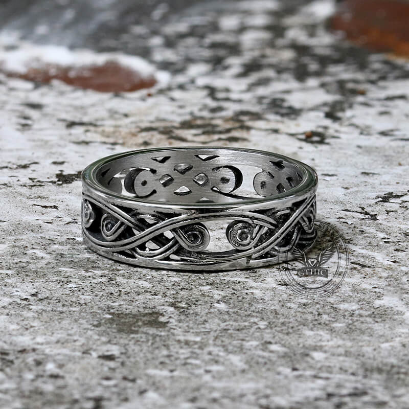 Minimalism Hollow Stainless Steel Band Ring
