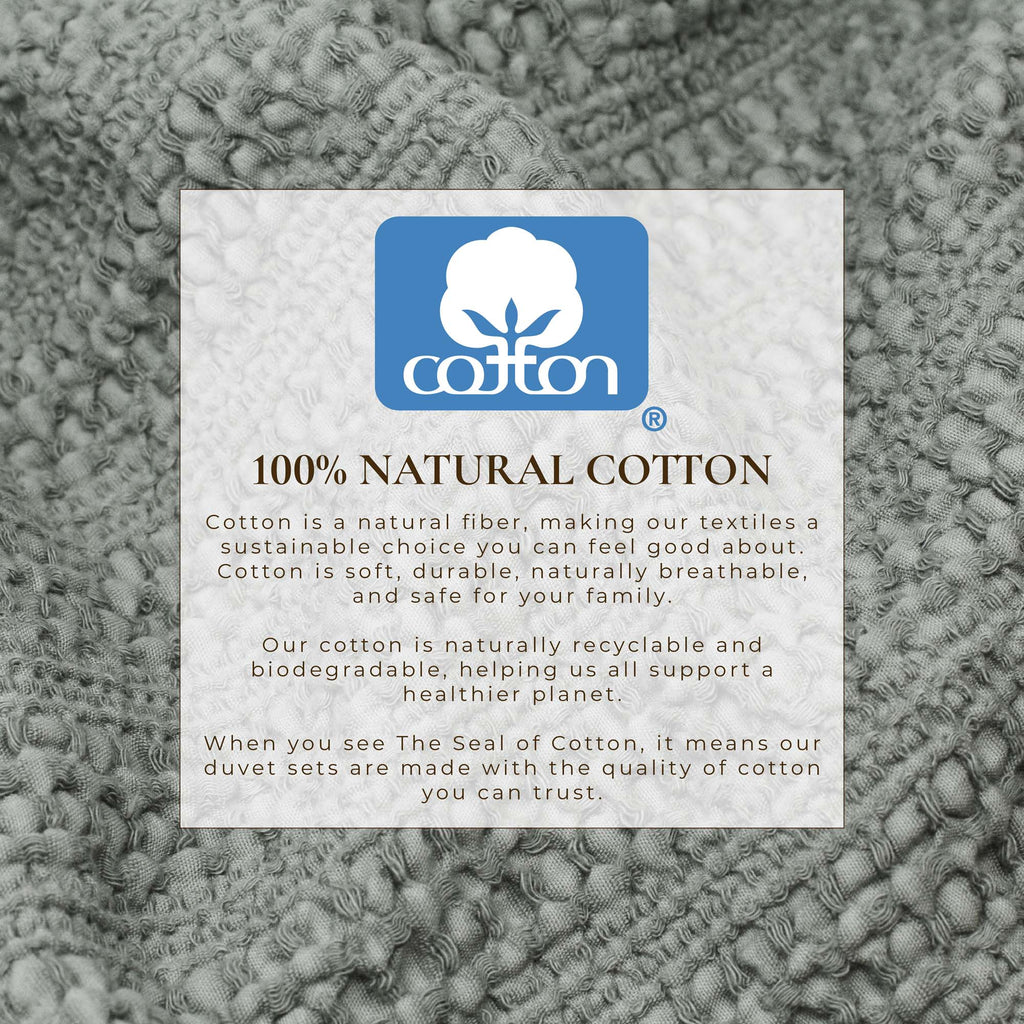 100% Cotton Honeycomb Waffle Duvet Set - Mattea Collection