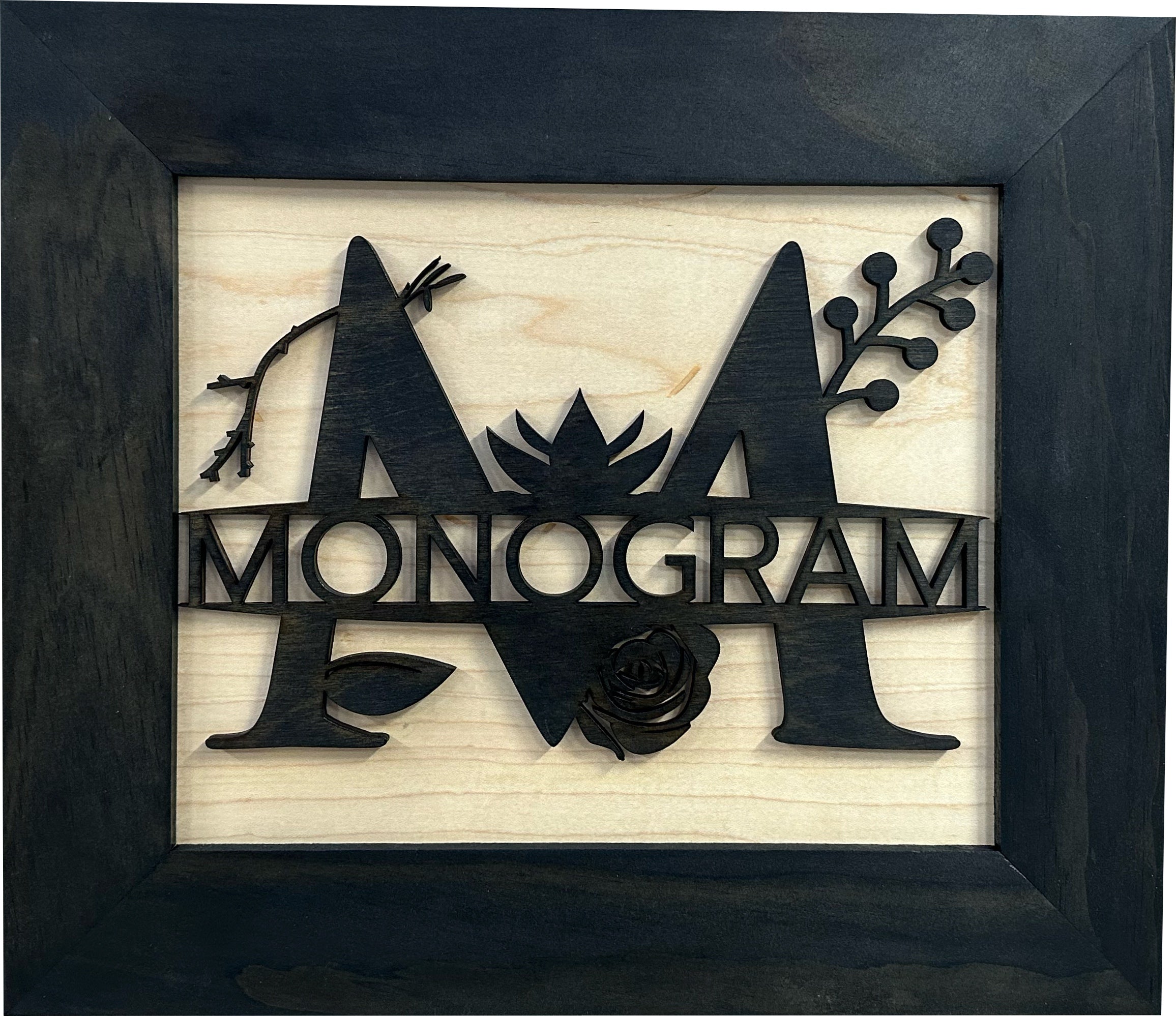 Personalized Monogrammed Last Name Hidden Gun Cabinet In Wall or On Wall Mount