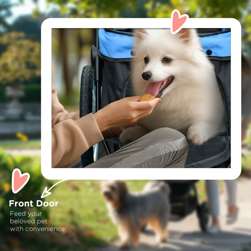 3 Wheels Pet Stroller for Small Dogs and Medium Dogs