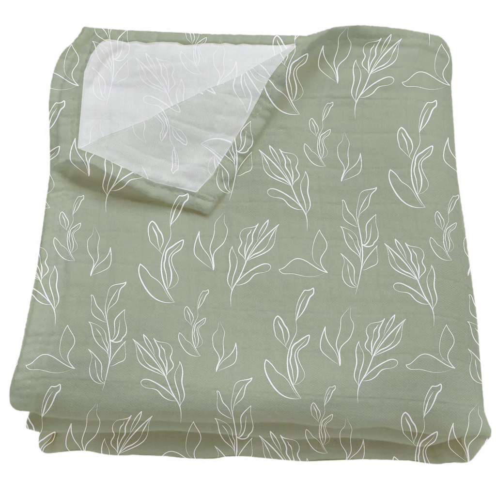 Natural Oasis Willow Organic Bamboo Cotton Muslin Swaddle Blanket