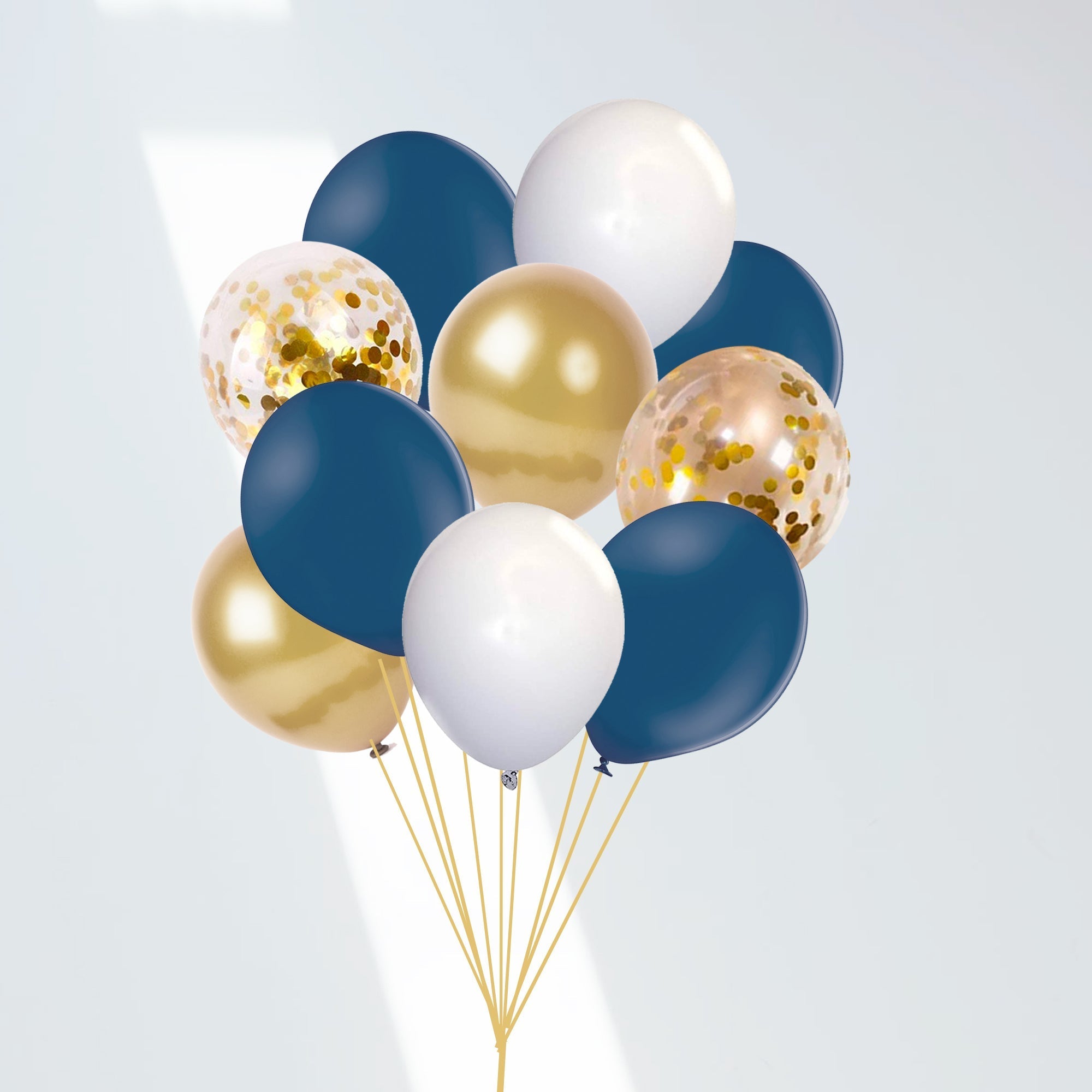 Navy and Gold Graduation 2025 Balloon Bouquet