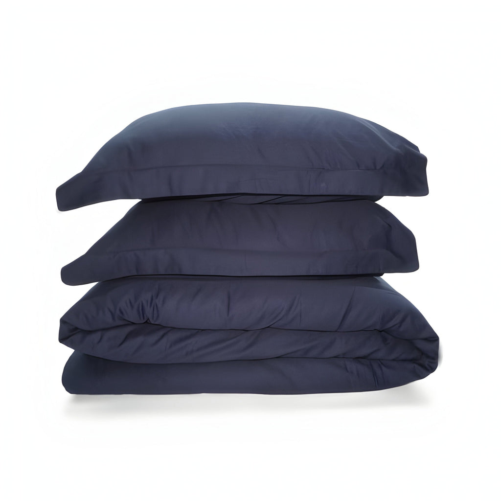 400TC Cotton Sateen Solid Duvet Cover Set