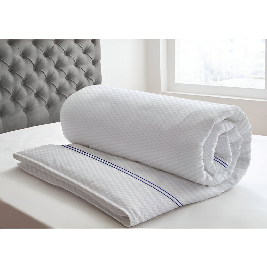 400TC Cotton Double Embroidery Sateen Microcheck Duvet Cover Set