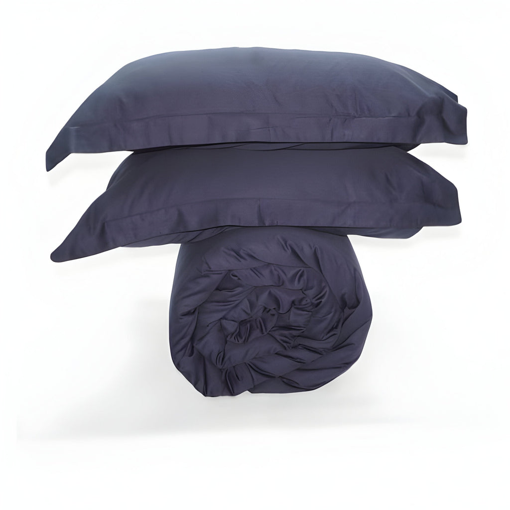 400TC Cotton Sateen Solid Duvet Cover Set