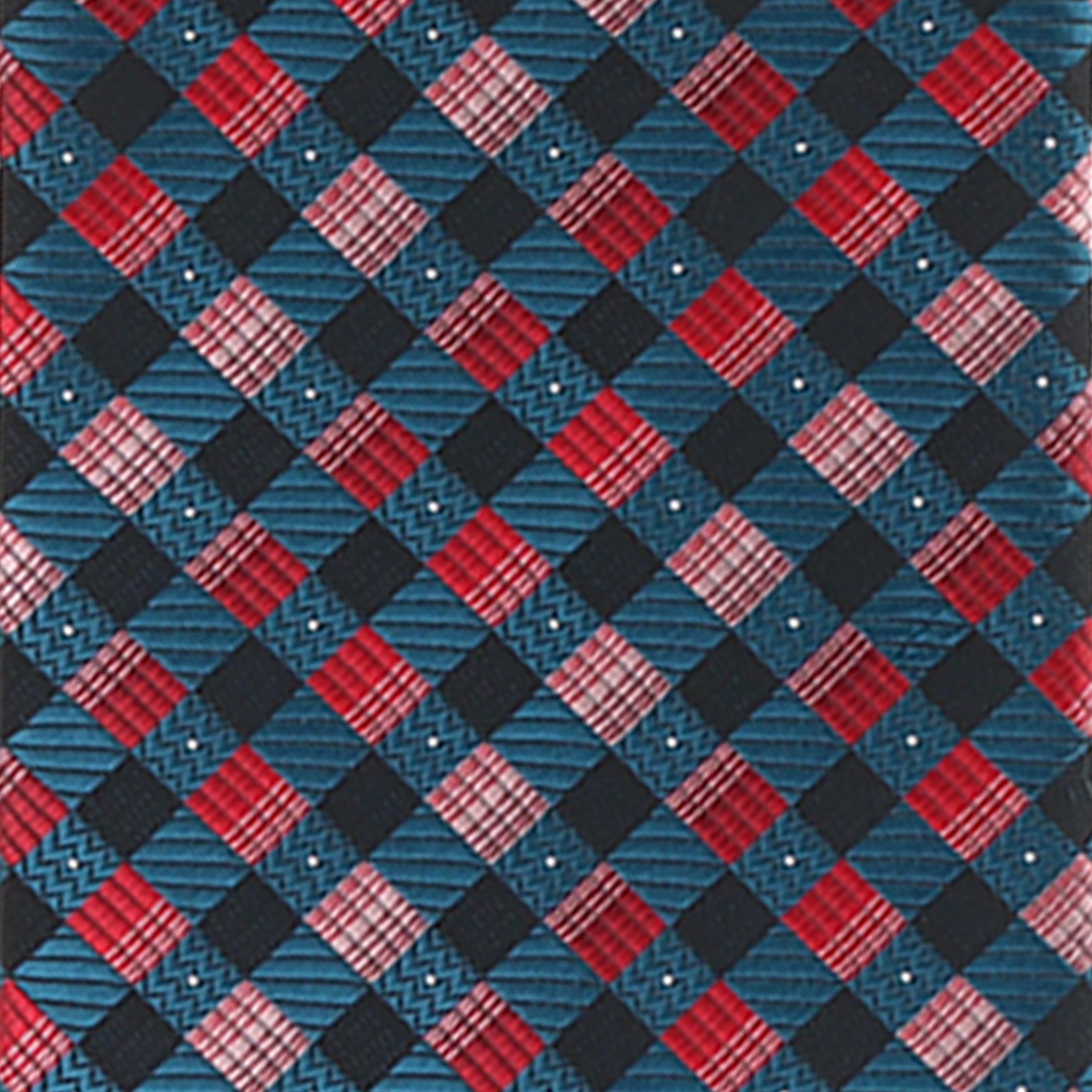 Vittorio Farina Men's Geometric Design Necktie & Pocket Square