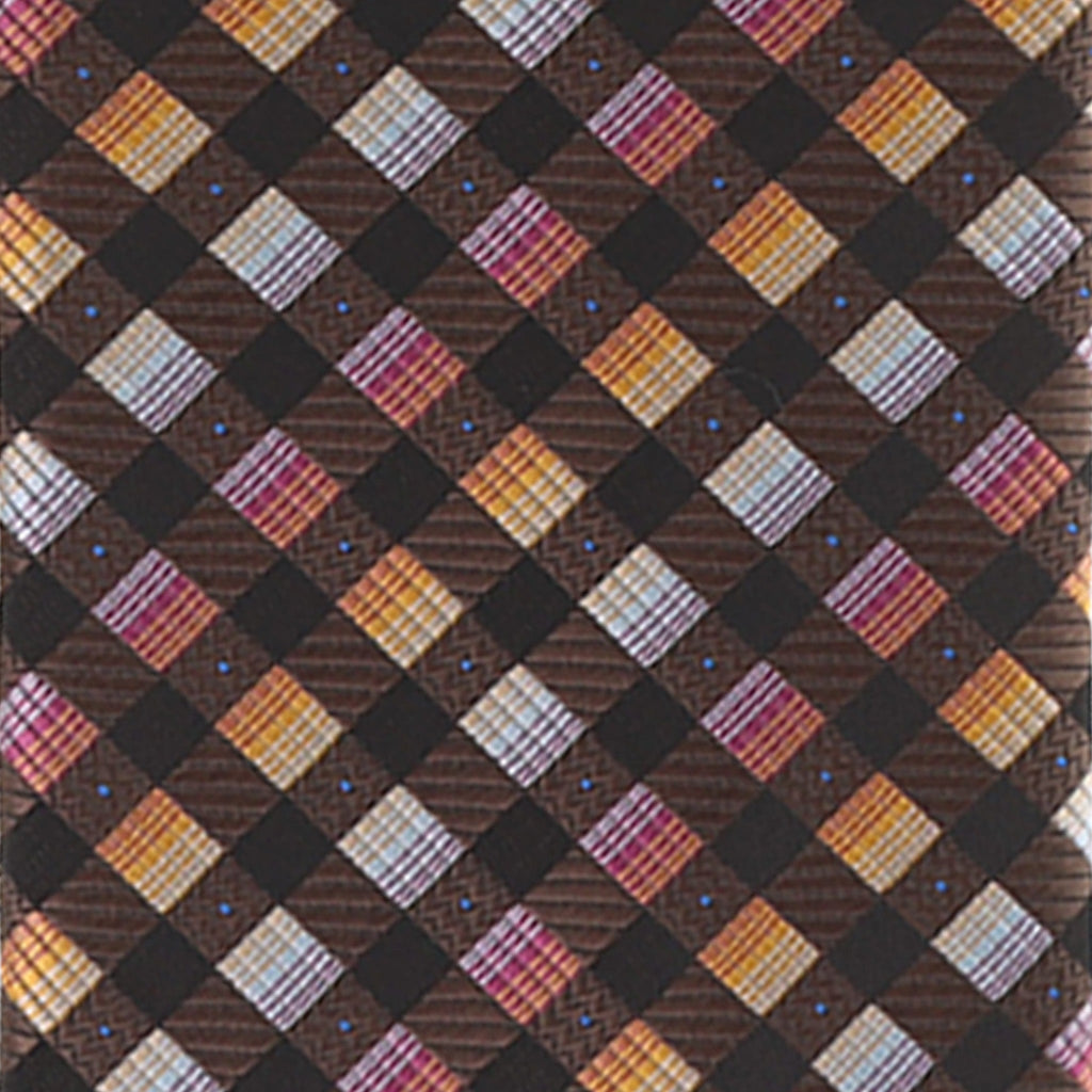 Vittorio Farina Men's Geometric Design Necktie & Pocket Square