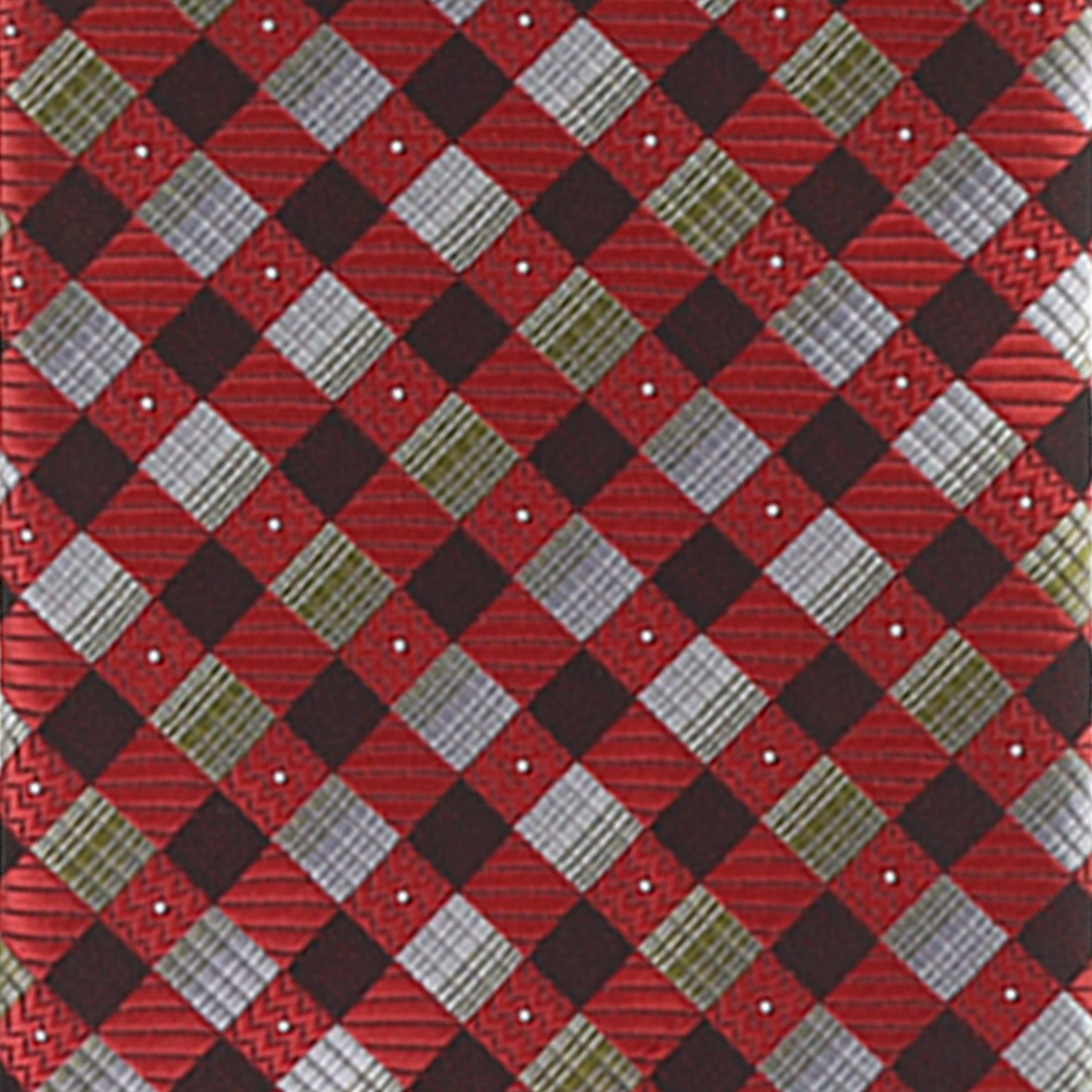 Vittorio Farina Men's Geometric Design Necktie & Pocket Square