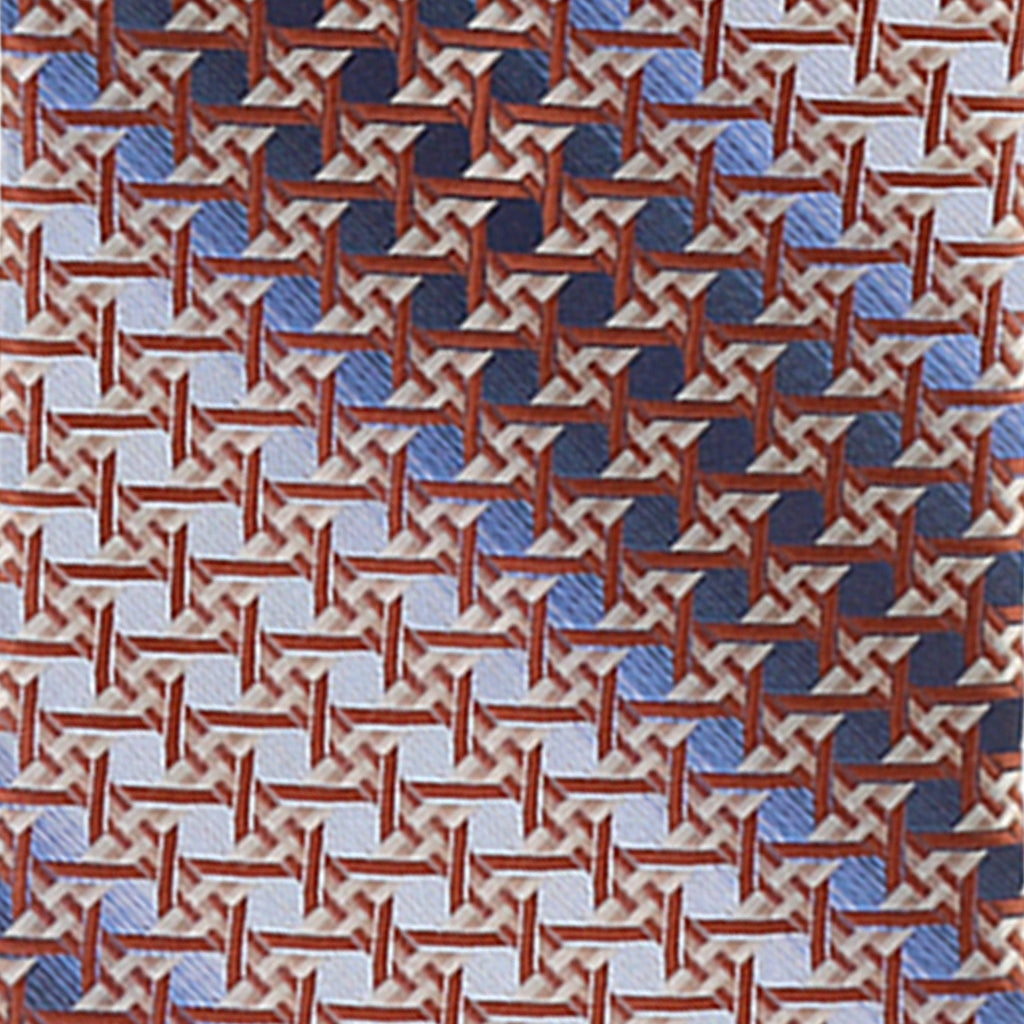 Vittorio Farina Men's Geometric Design Necktie & Pocket Square