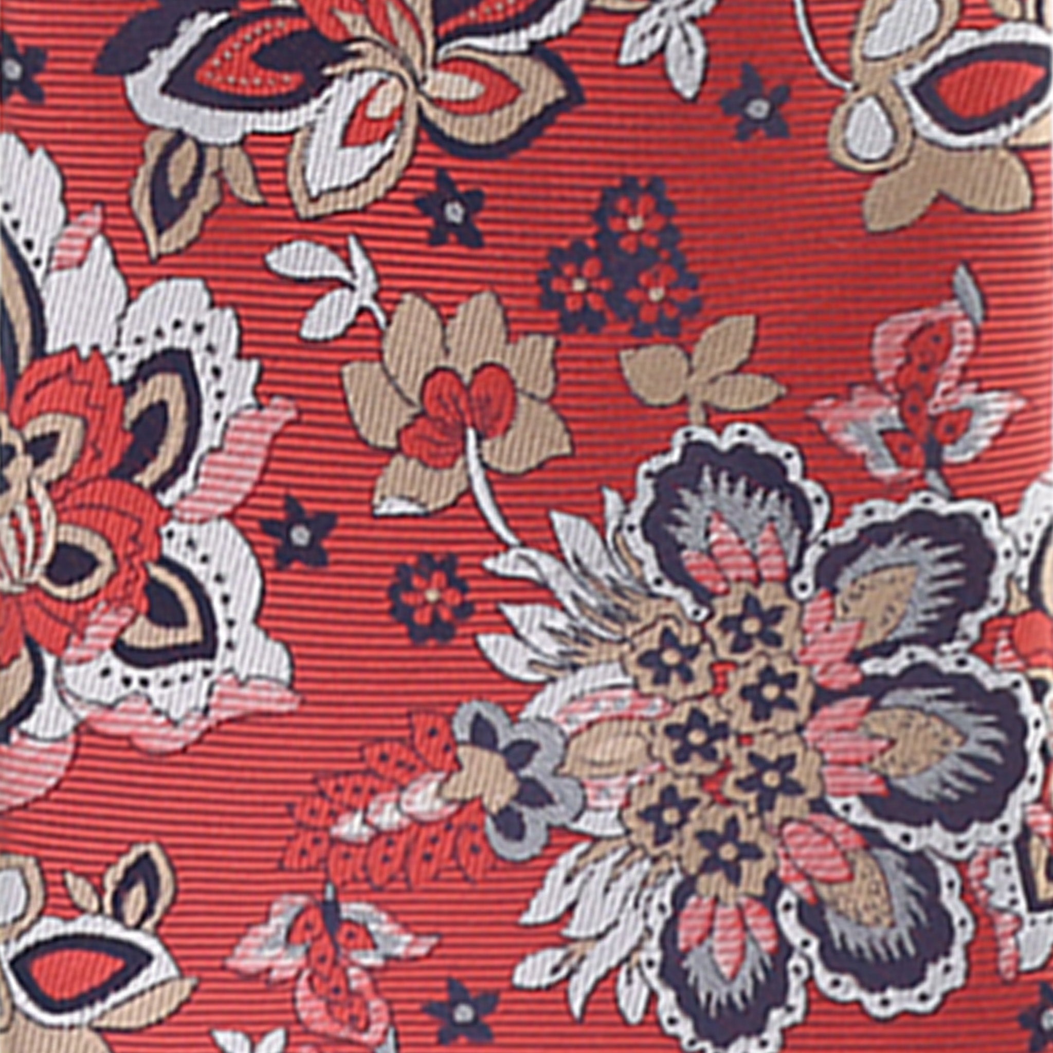 Vittorio Farina Men's Floral Design Necktie & Pocket Square