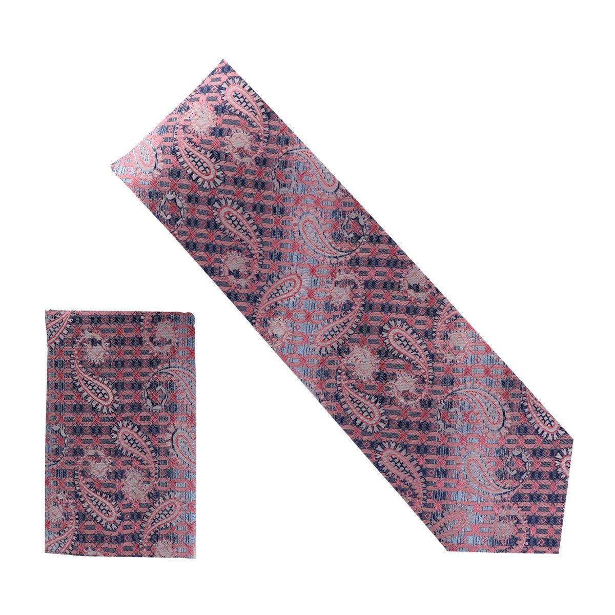 Vittorio Farina Men's Paisley Design Necktie & Pocket Square