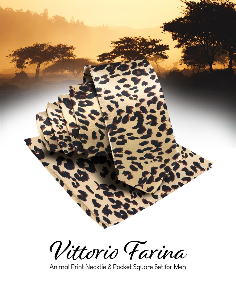 Vittorio Farina Men's Kente Satin Necktie & Pocket Square