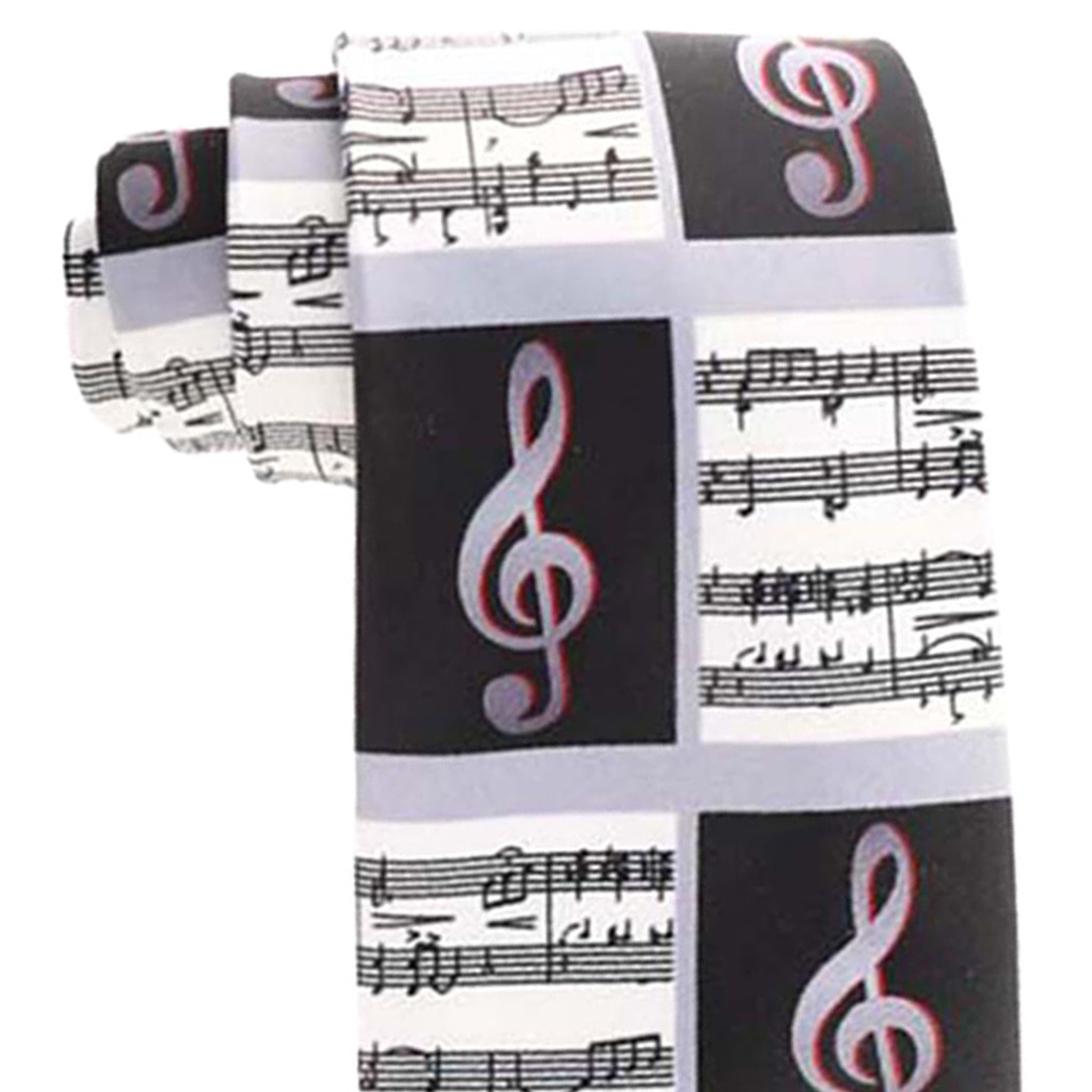 Vittorio Farina Men's Red and Gold Trombone Musical Necktie and Pocket Square