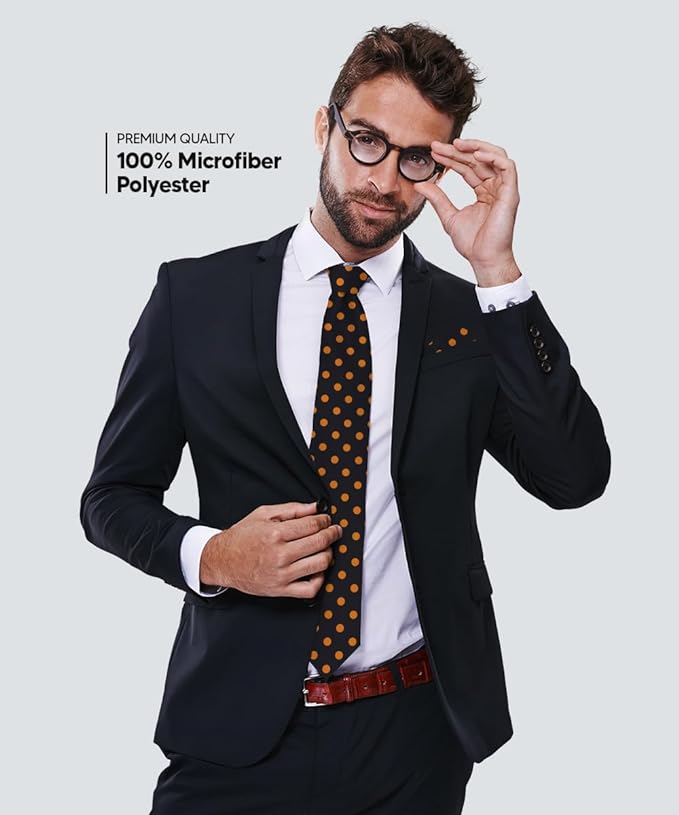 Vittorio Farina Men's Polka Dot Satin Necktie & Pocket Square