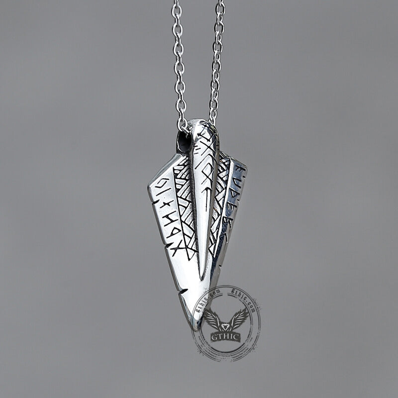 Nordic Spear Of Odin Stainless Steel Viking Pendant
