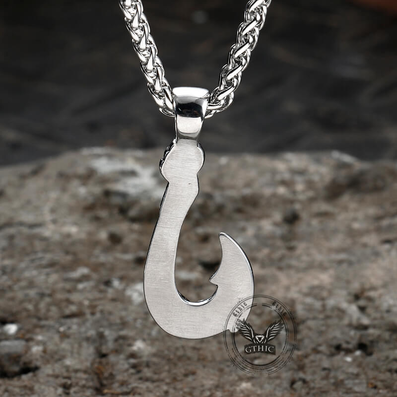 Nordic Viking Fish Hook Stainless Steel Pendant