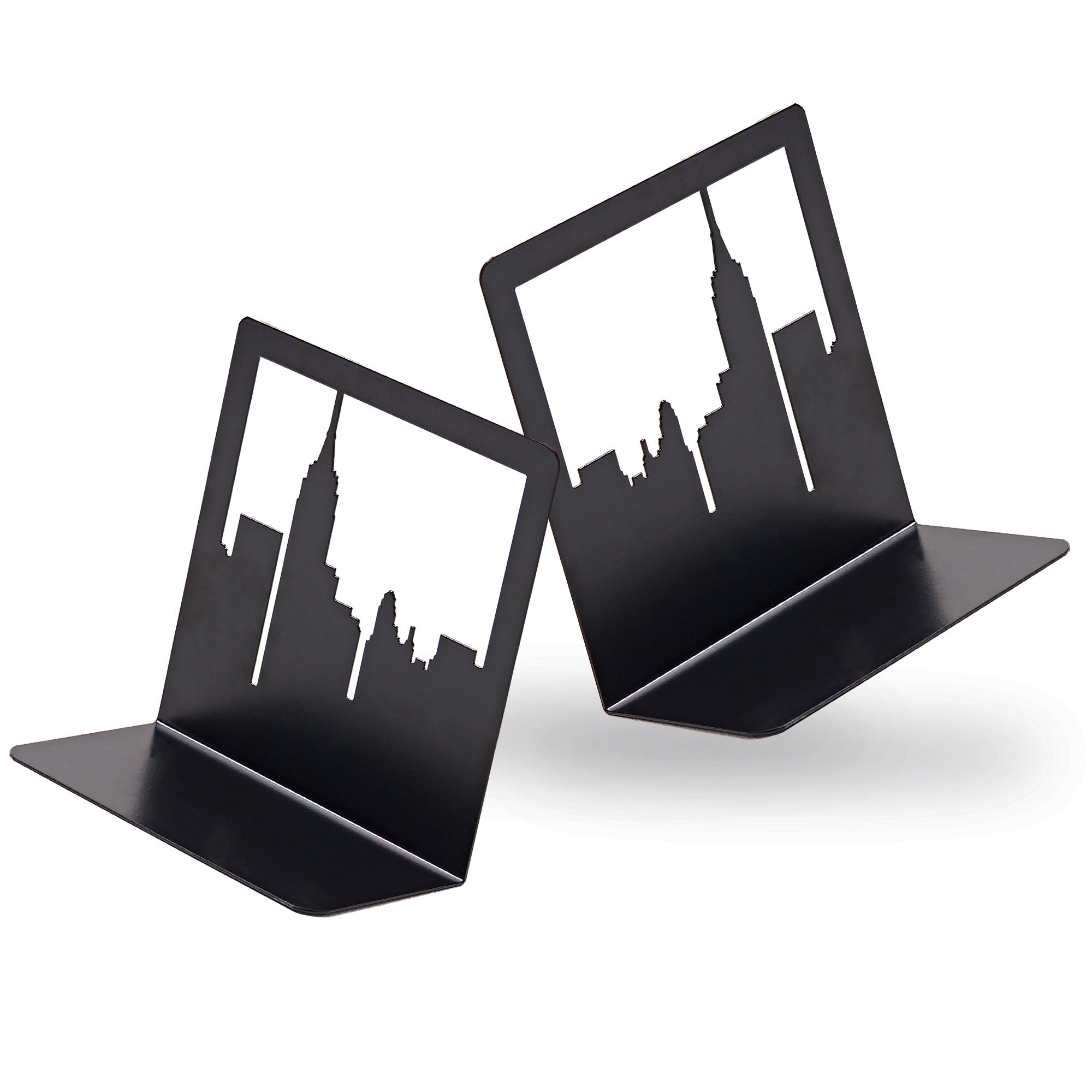NYC Skyline Bookends 2-Pack – Metal Book Ends by Geomod