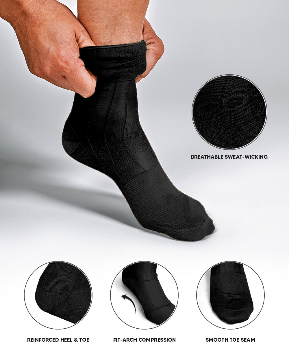 Vittorio Farina Men's Ribbed Shear Nylon Over The Calf Dress Socks