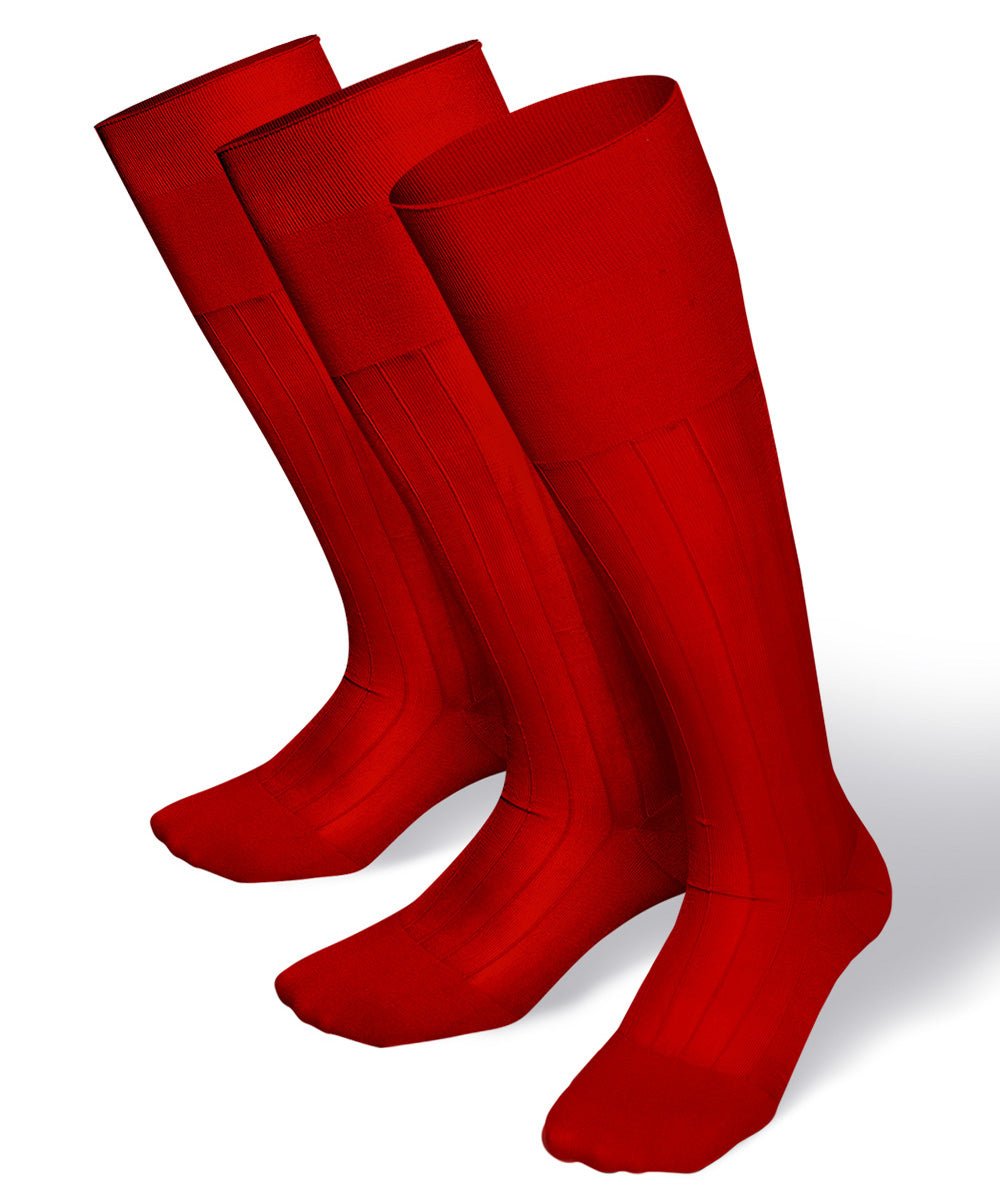 Vittorio Farina Men's Ribbed Shear Nylon Over The Calf Dress Socks
