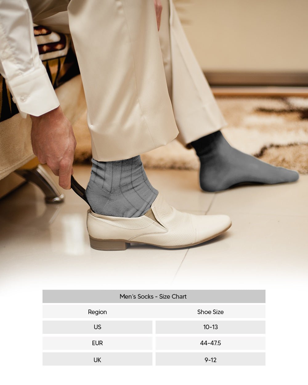 Vittorio Farina Men's Ribbed Shear Nylon Over The Calf Dress Socks