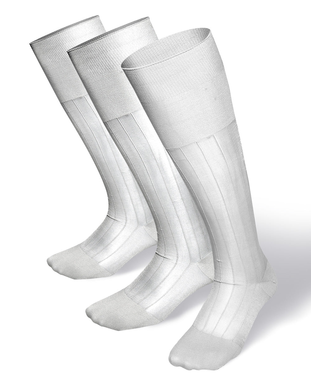 Vittorio Farina Men's Ribbed Shear Nylon Over The Calf Dress Socks
