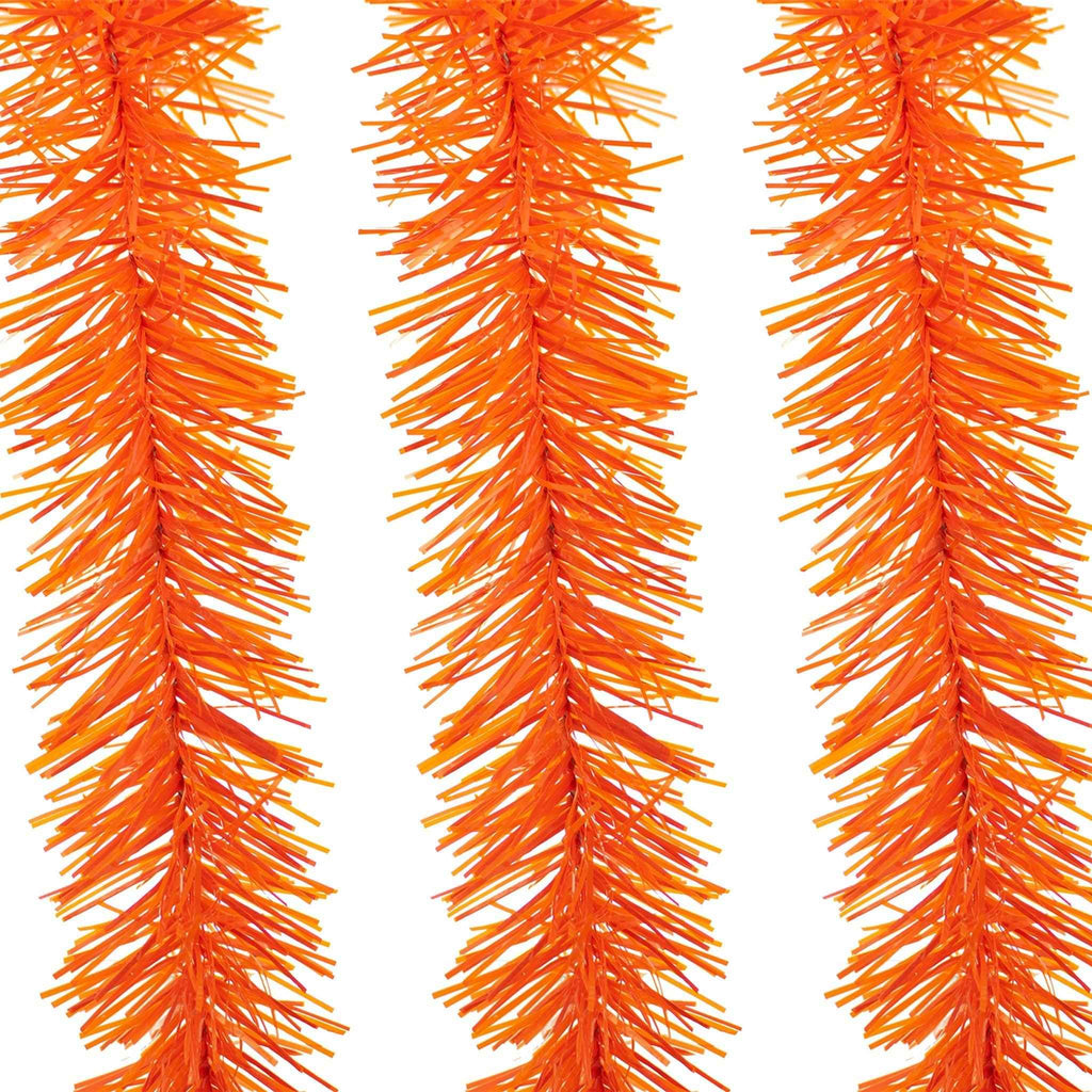 Matte Orange Tinsel Garland