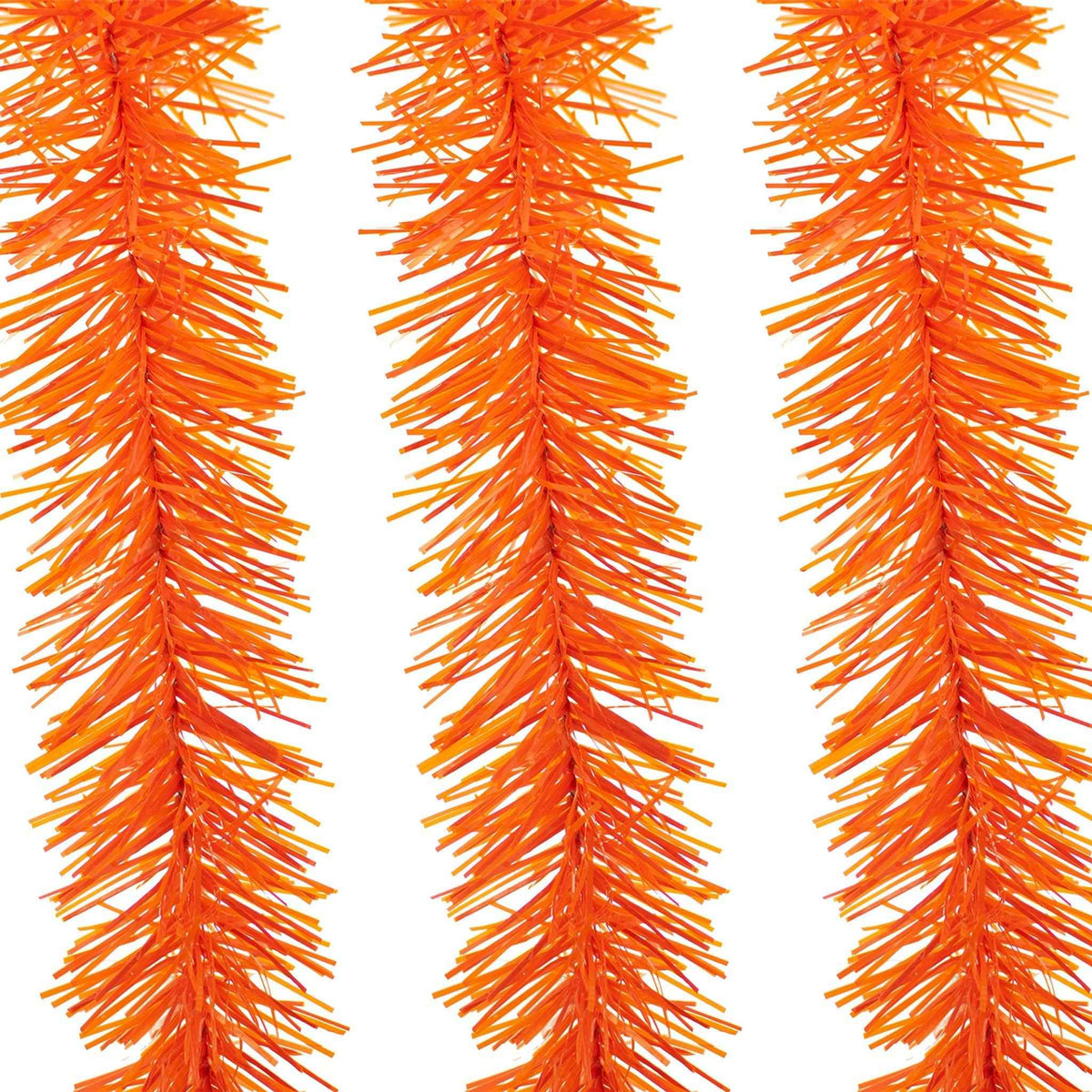 Matte Orange Tinsel Garland
