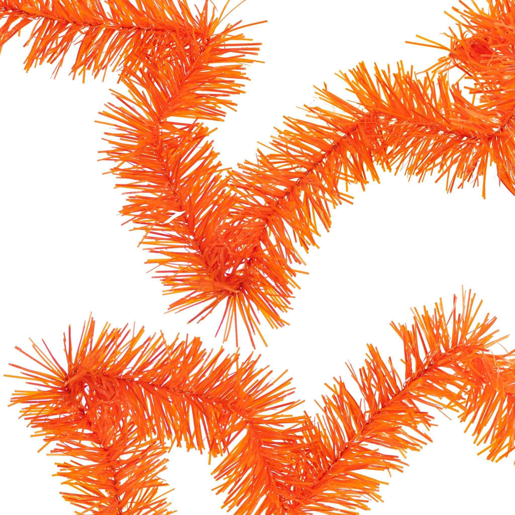 Matte Orange Tinsel Garland