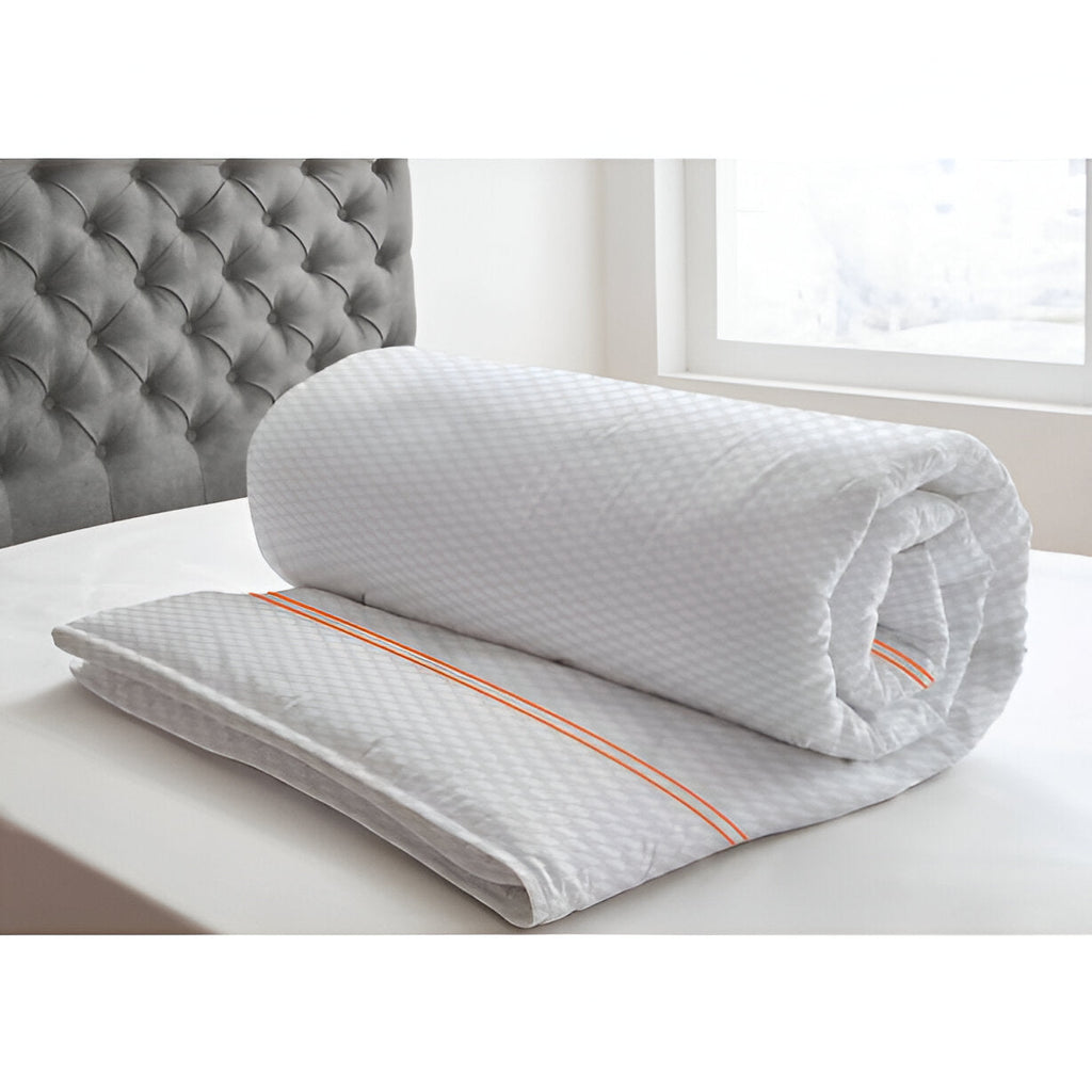 400TC Cotton Double Embroidery Sateen Microcheck Duvet Cover Set