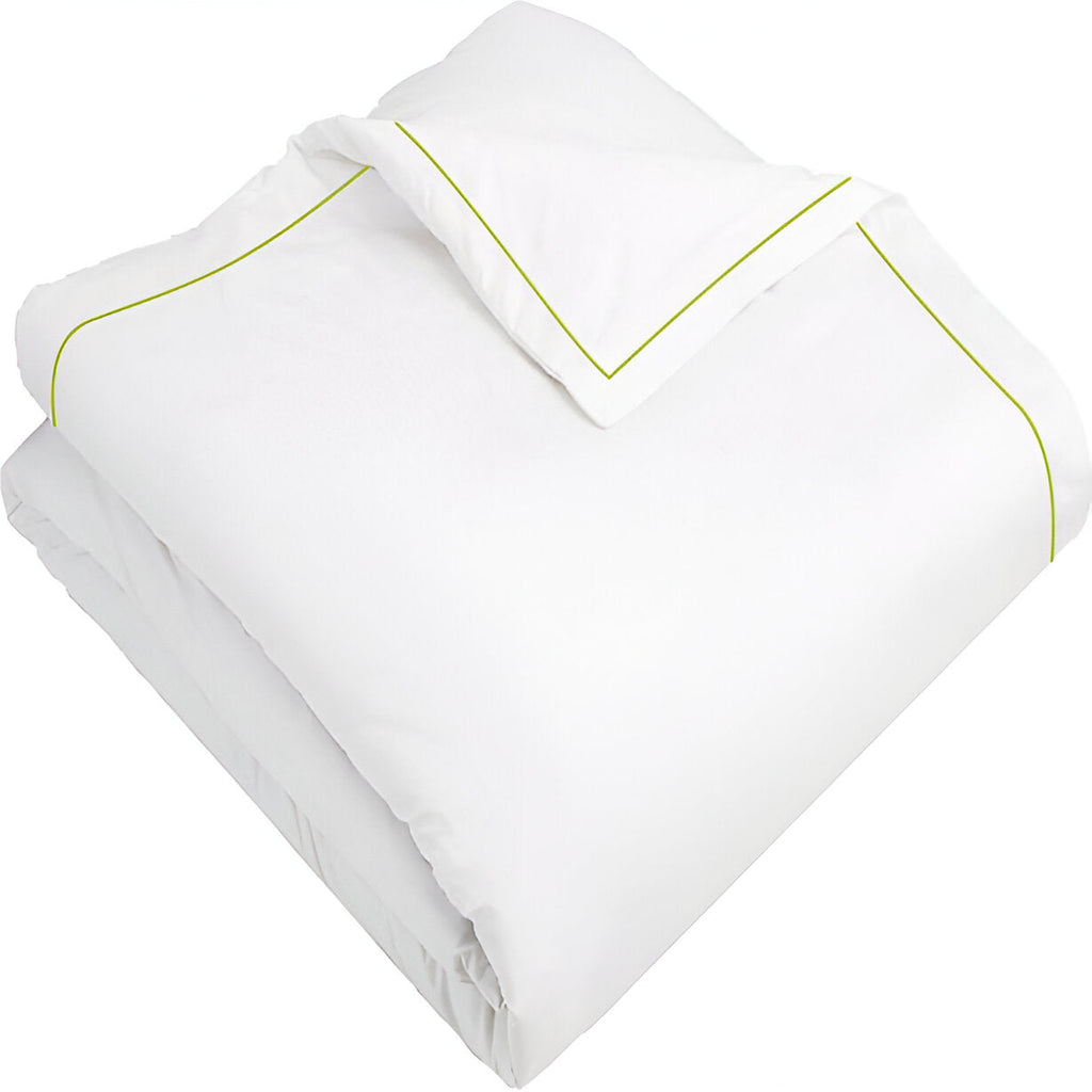 400TC Cotton Single Edge Embroidery Sateen Solid Duvet Cover Set