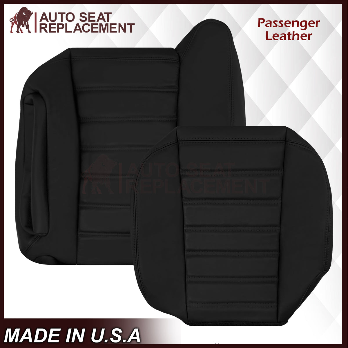 2003 - 2007 Hummer H2 SUV SUT Adventure LEATHER Seat Cover: Ebony Black