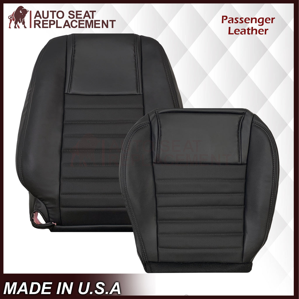 2005-2009 Ford Mustang GT V8 Convertible Replacement Seat Covers In Dark Charcoal: Black