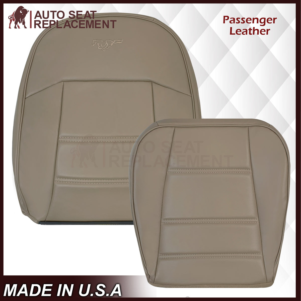 1999-2004 Ford Mustang V6 Replacement Seat Cover In Medium Parchment Tan: Choose From Variation