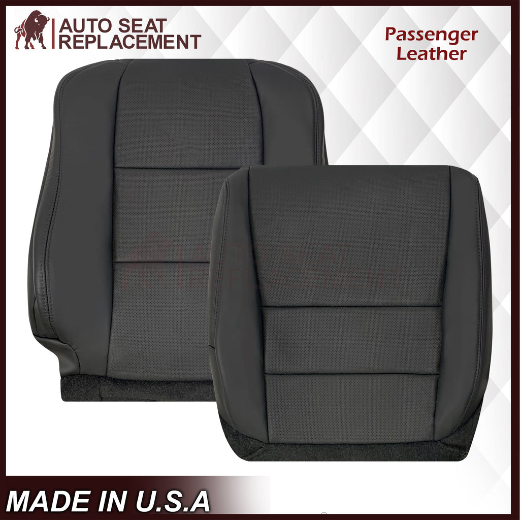 2005 - 2008 Acura TL Driver Or Passenger Seat Covers In Black: Choose Leather OR Synthetic Leather