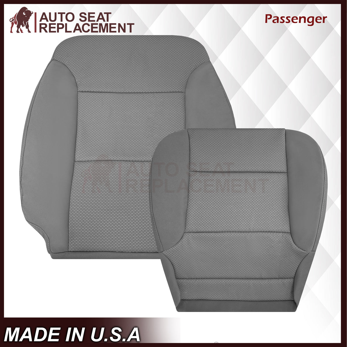 2014-2019 Chevy Silverado LS LT Z71 Replacement Cloth Seat Cover: Gray