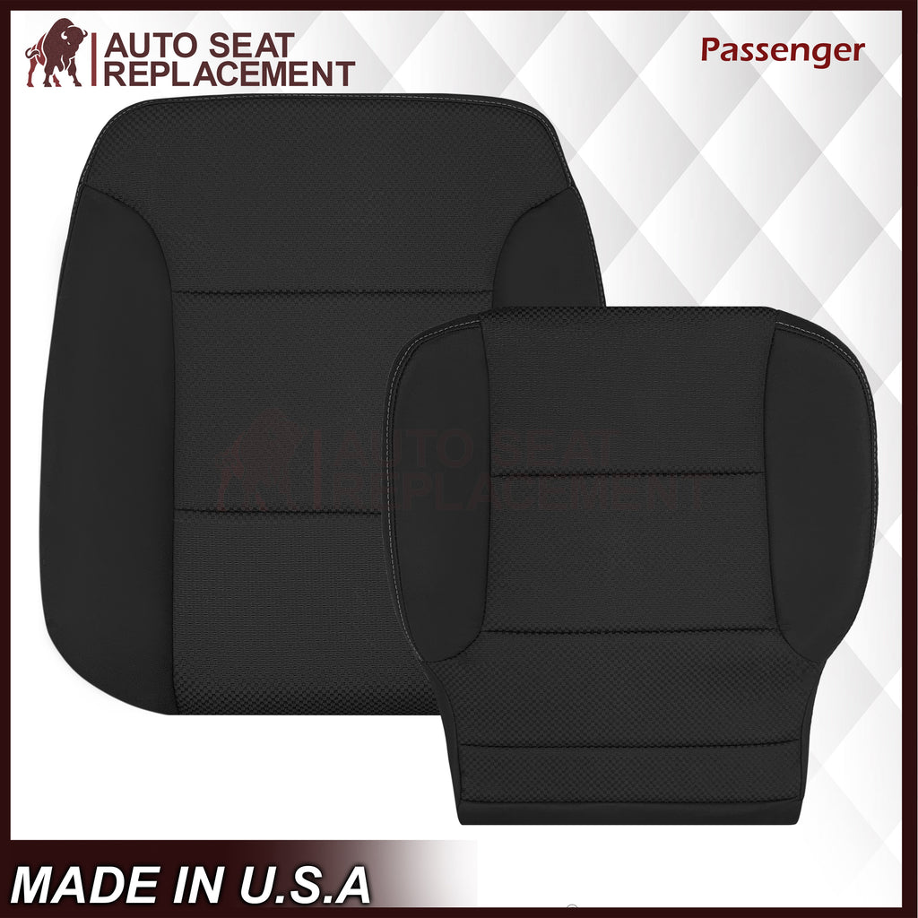 2014-2019 GMC Sierra W/T Base Work Truck Replacement Cloth Seat Cover: Black