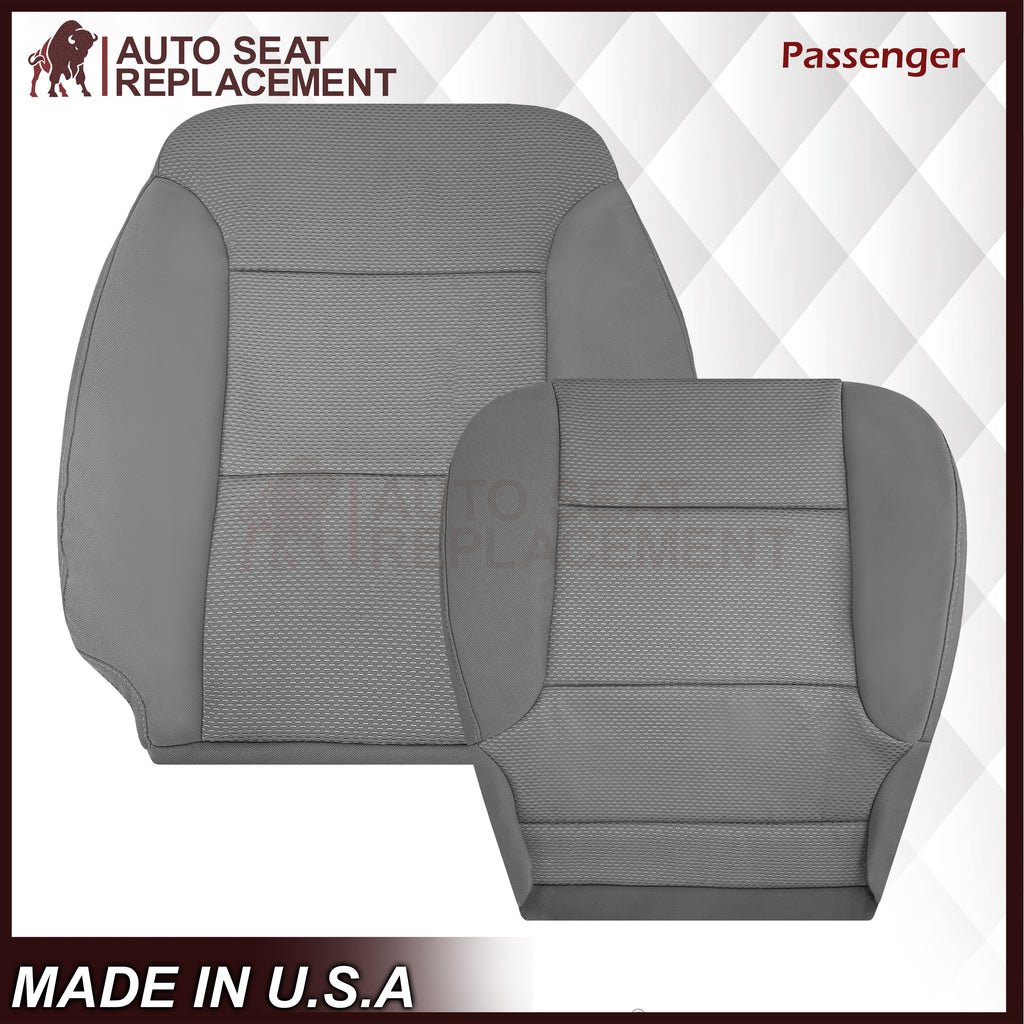 2014-2019 GMC Sierra W/T Base Work Truck Replacement Cloth Seat Cover: Gray